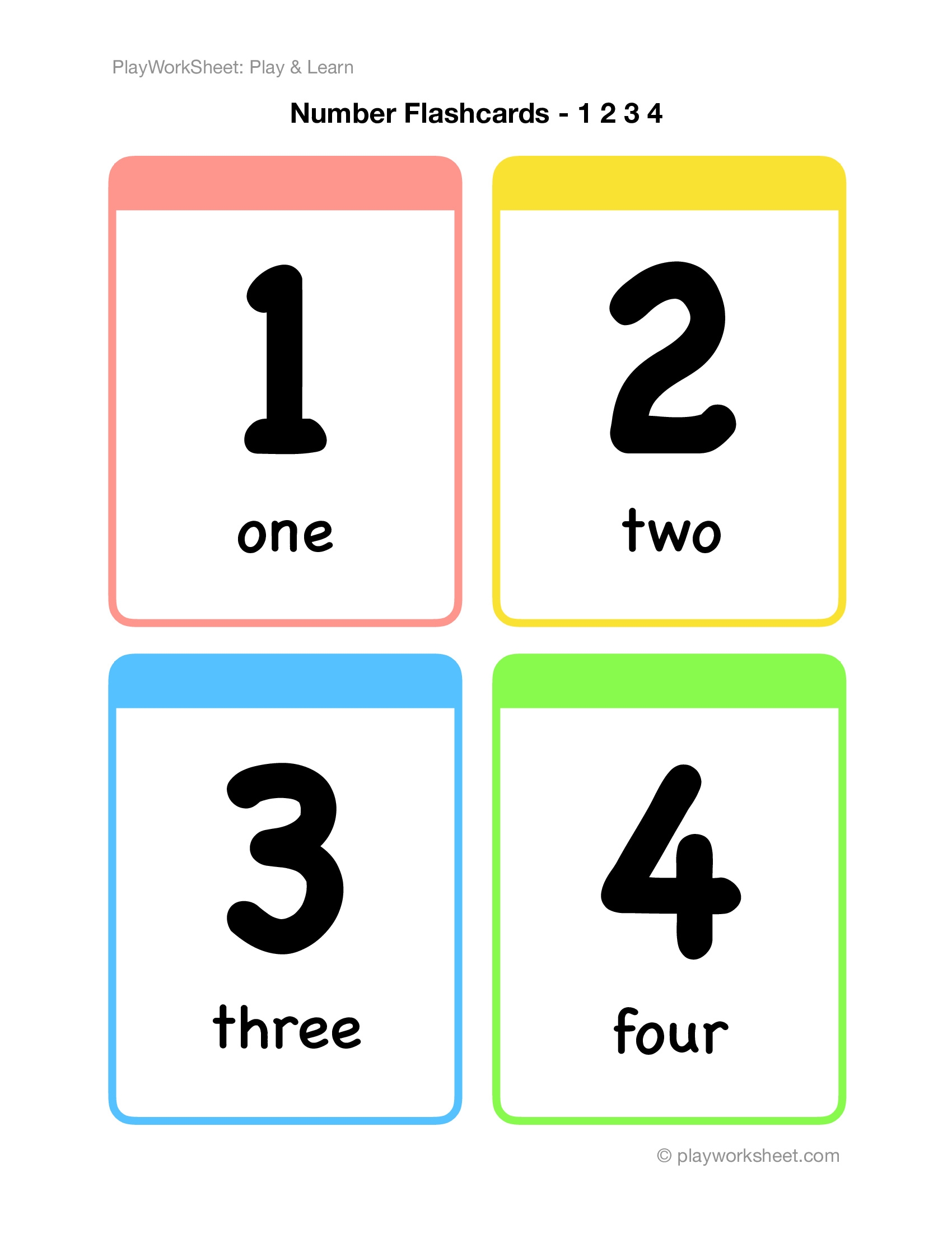 Numbers Flashcards From One To Twenty Free Printables For Kids