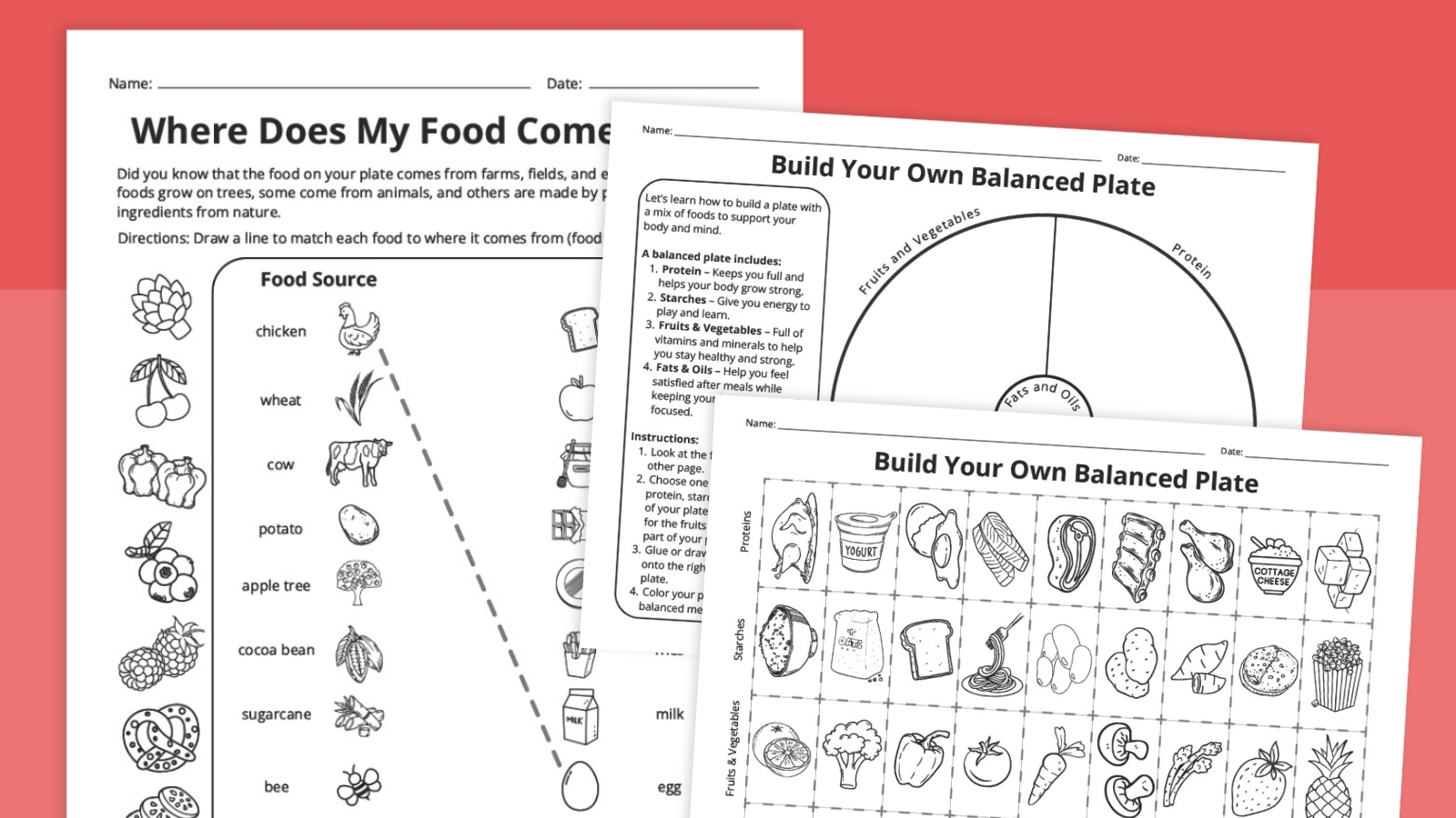 Free My Plate Printable Worksheets Free My Plate Printable Worksheets