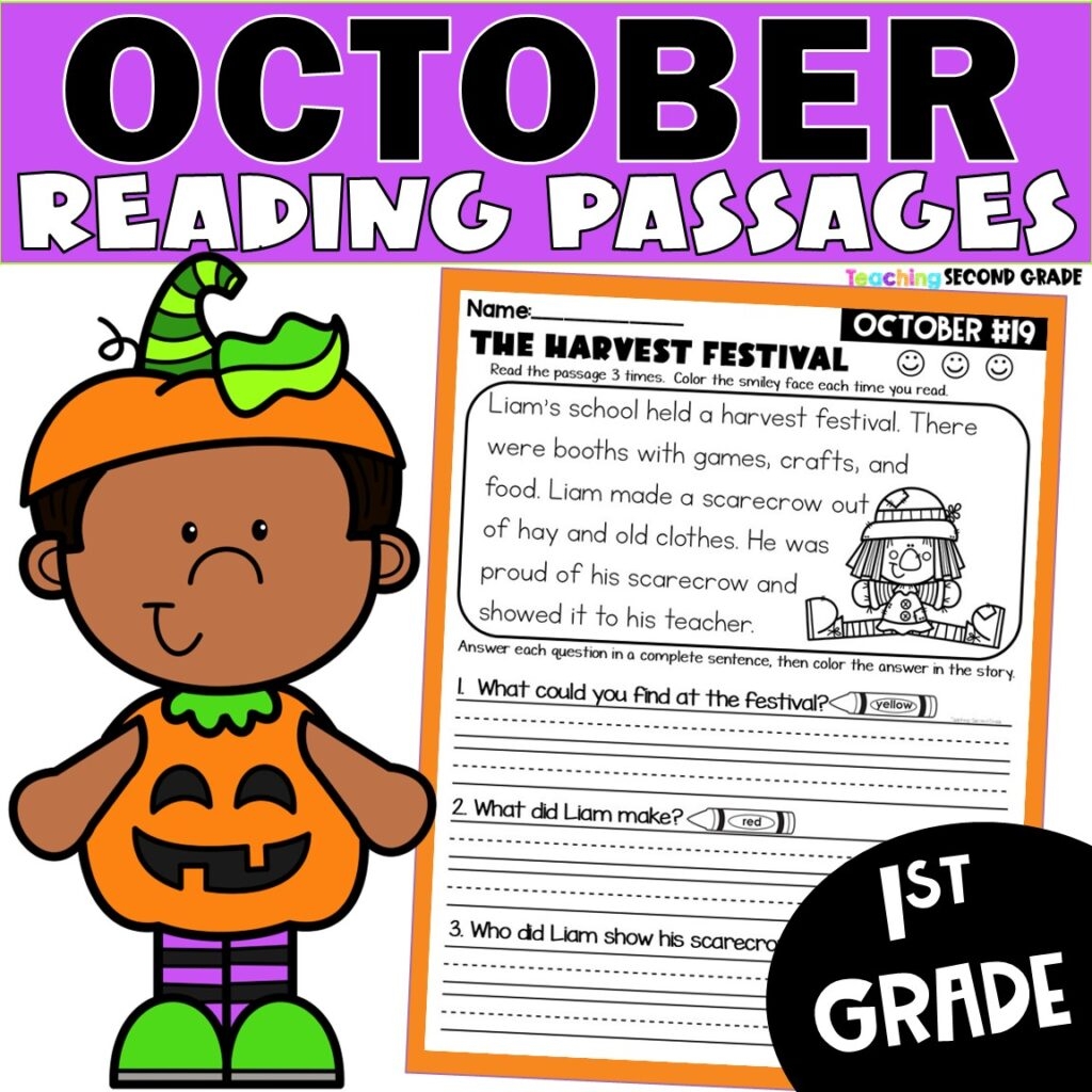 October Reading Passages 1st Grade With Comprehension Questions And Answers Teaching Second Grade October Reading Passages 1st Grade With Comprehension Questions And Answers Teaching Second Grade