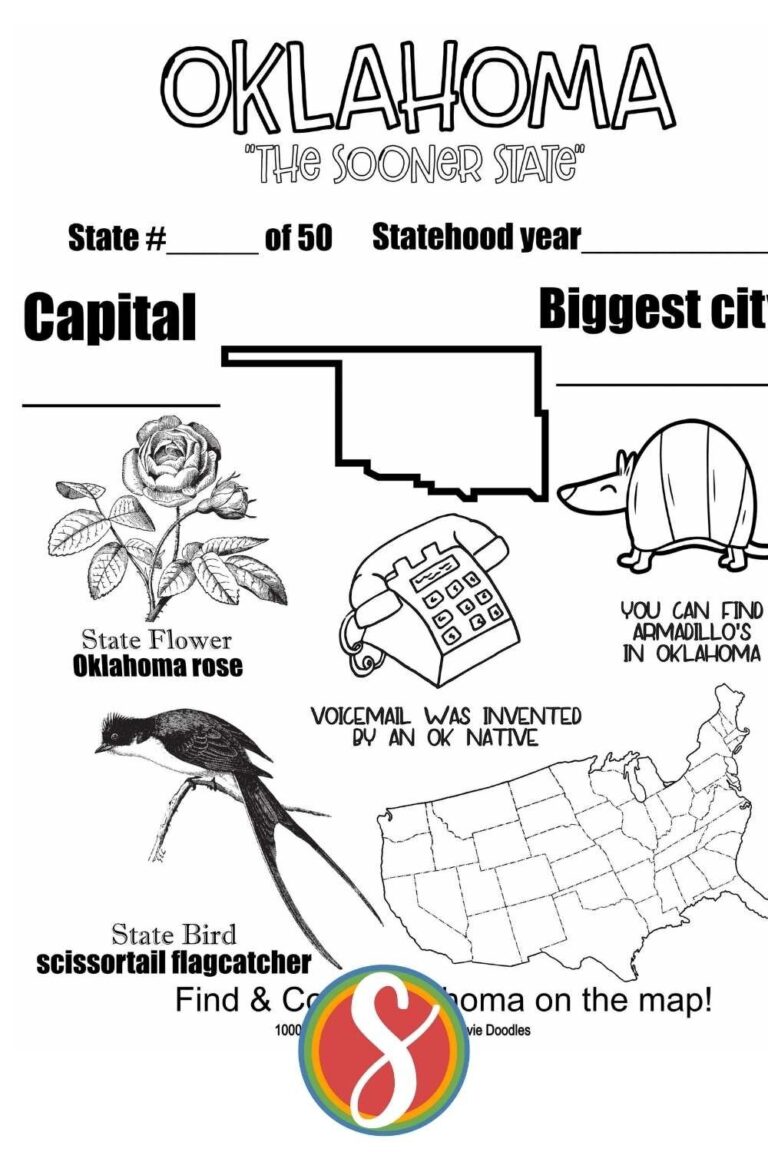 Oklahoma Printable Oklahoma themed Coloring Pages Worksheets Library
