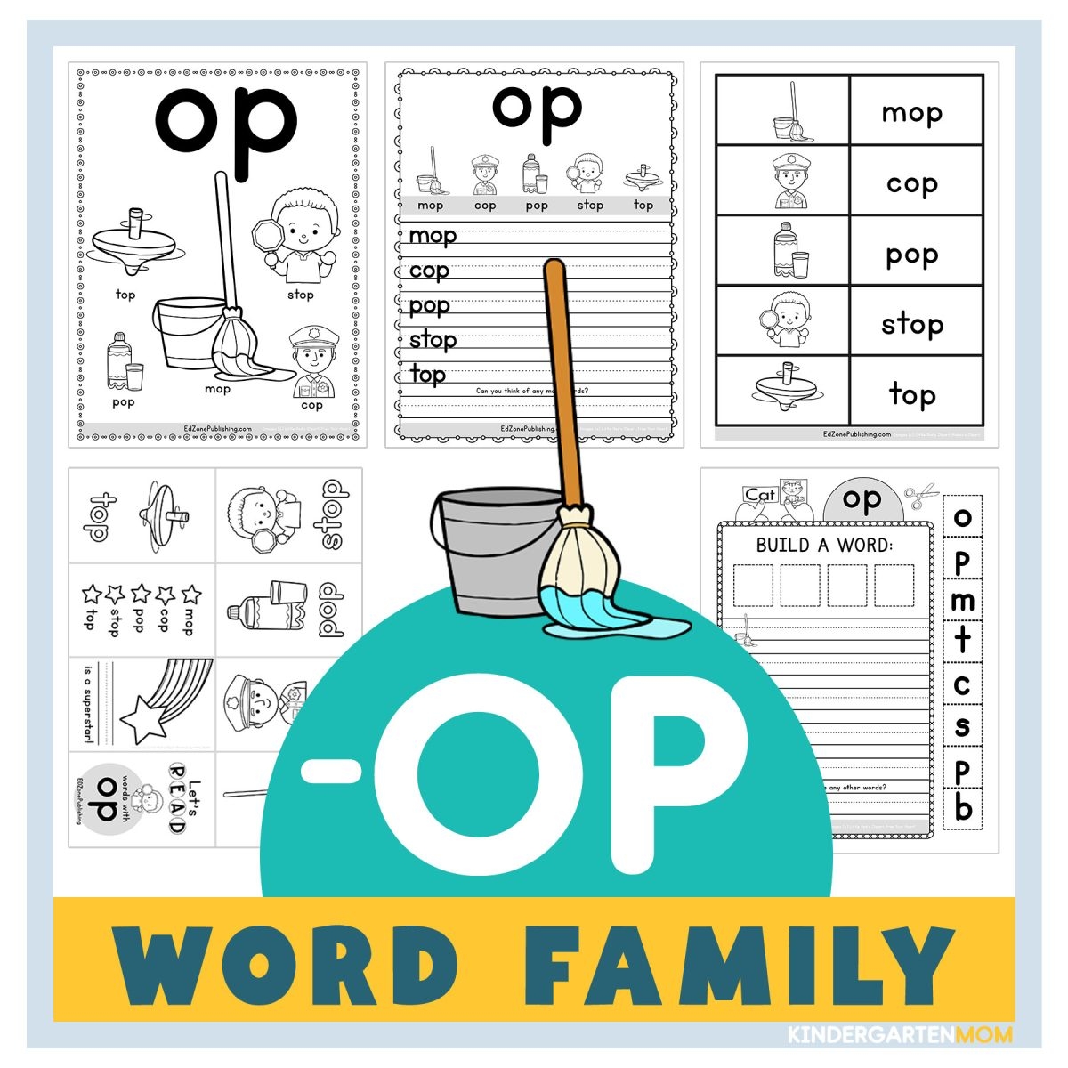 OP Word Family Worksheets Kindergarten Mom OP Word Family Worksheets Kindergarten Mom