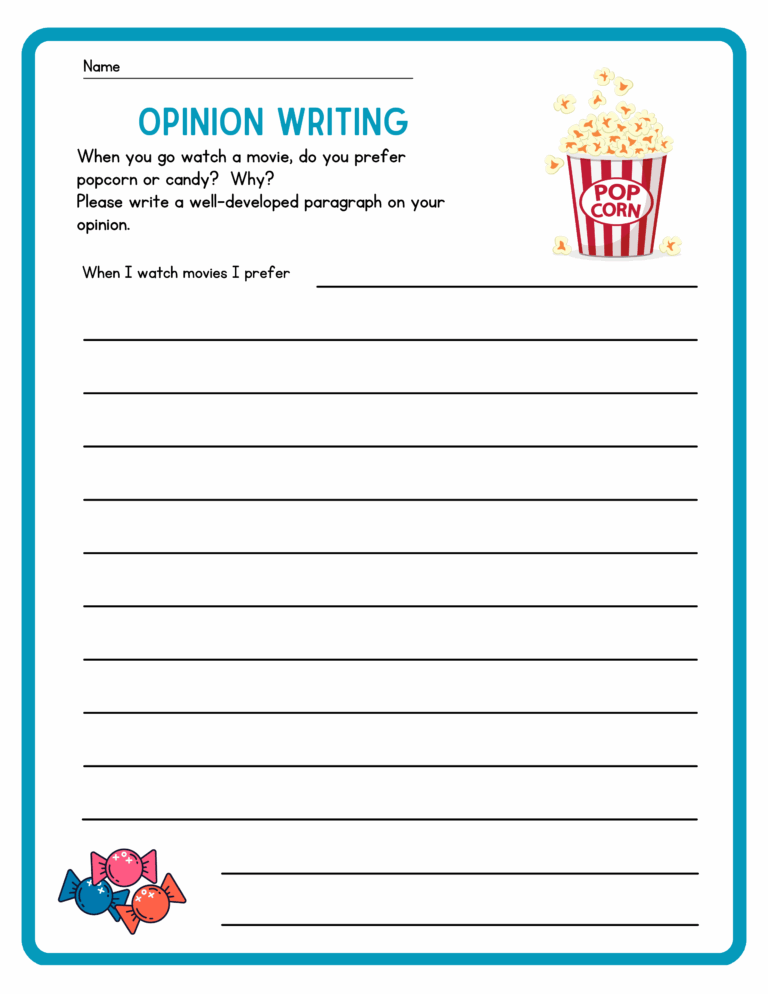 Opinion Writing Worksheet Education World
