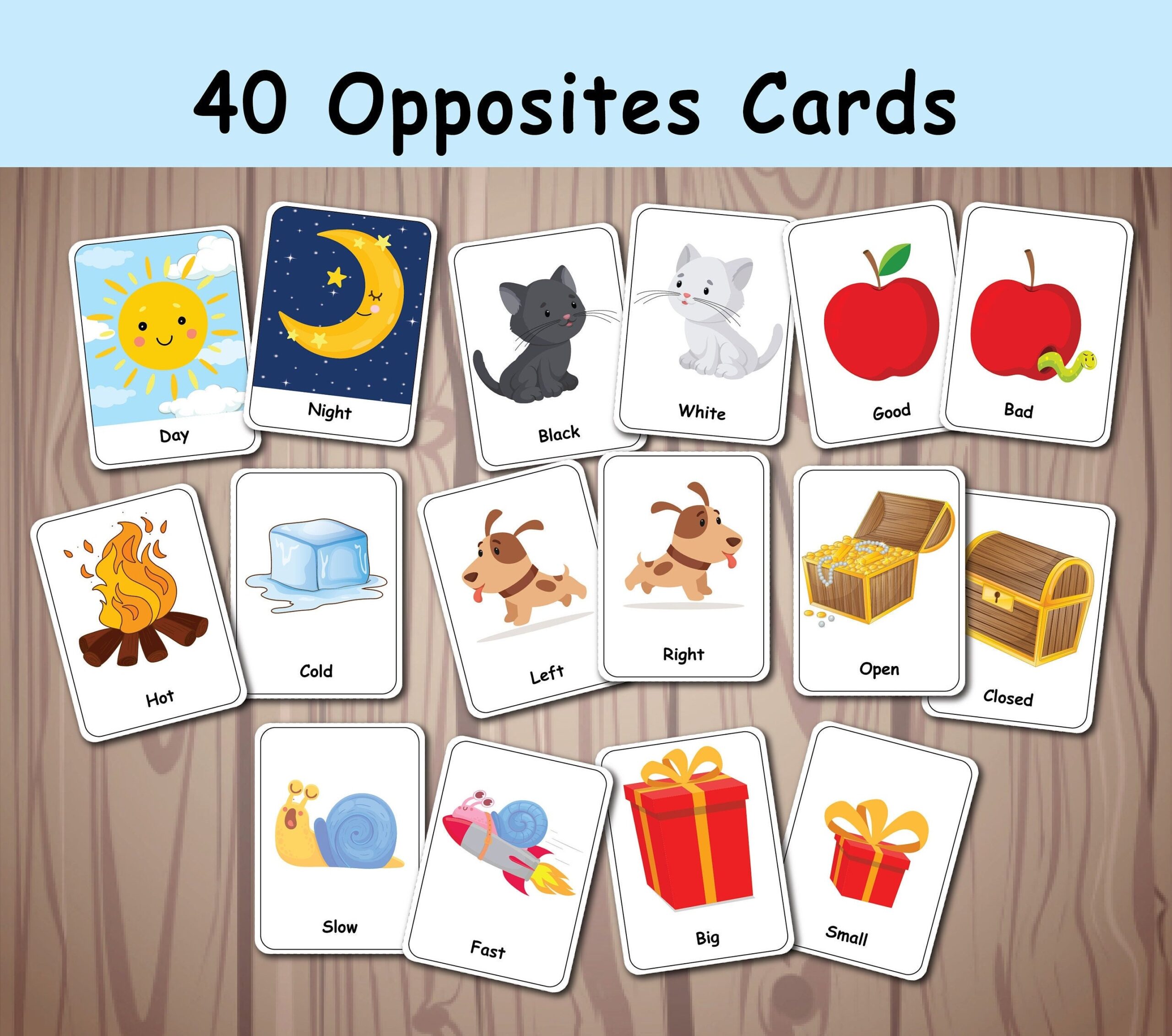 Opposites Matching Flashcards Printable Activity Pairing Cards Worksheets Library Opposites Matching Flashcards Printable Activity Pairing Cards Worksheets Library