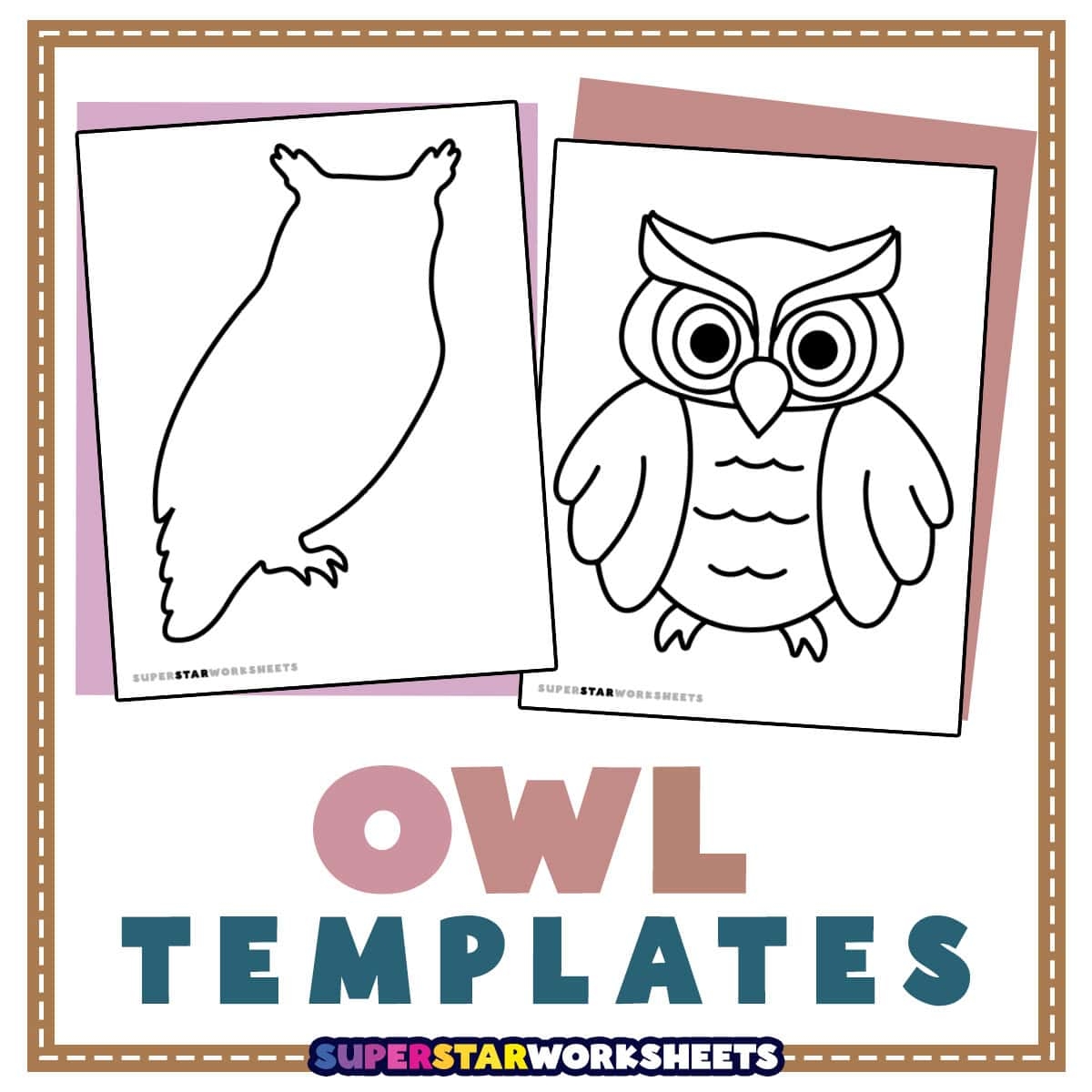 Owl Template Superstar Worksheets Owl Template Superstar Worksheets