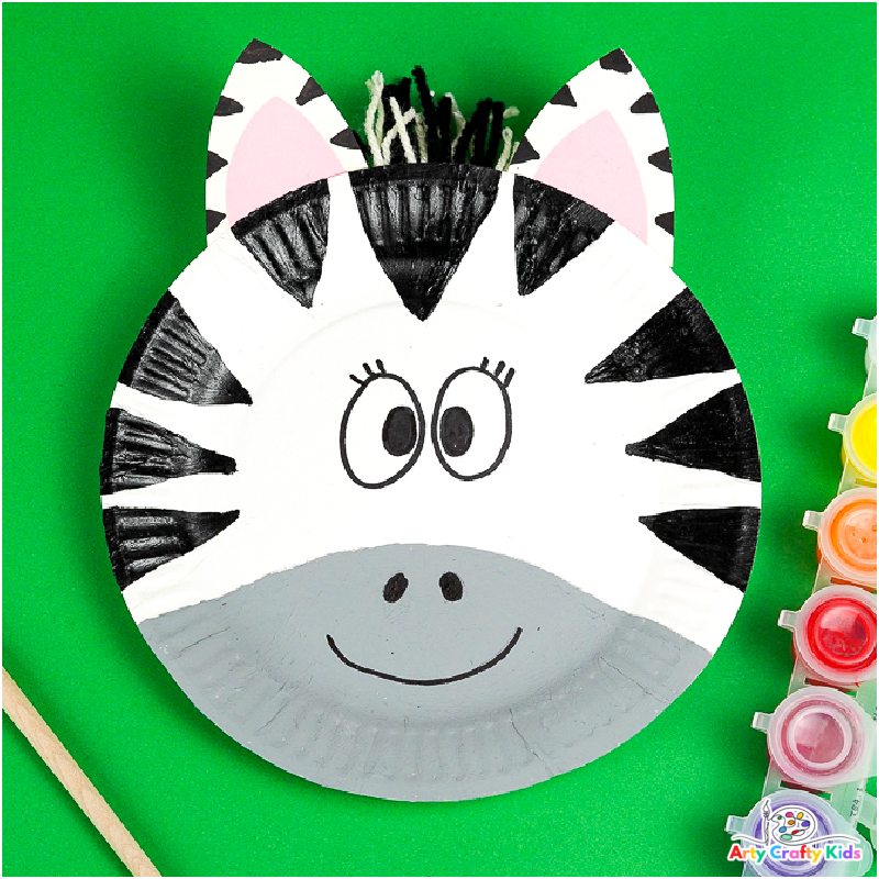 Paper Plate Zebra Craft For Preschoolers Arty Crafty Kids