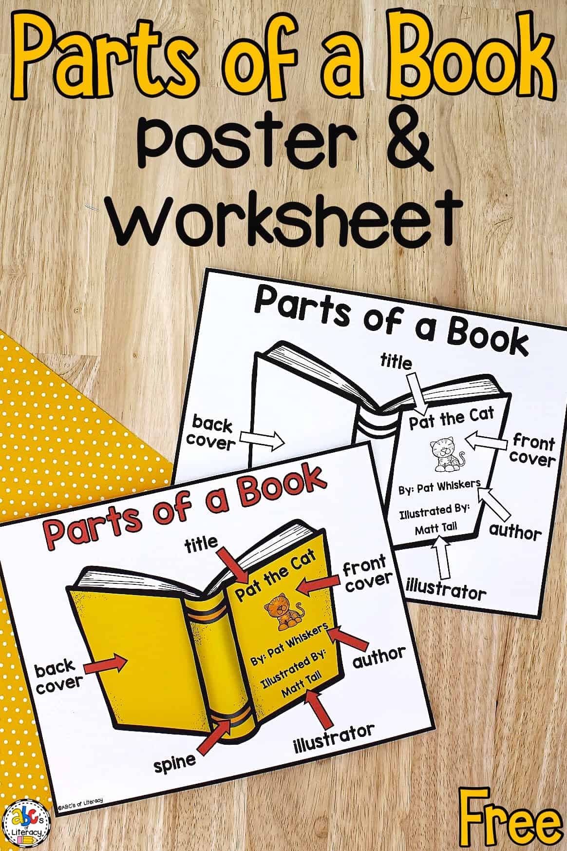 Parts Of A Book Poster U0026 Worksheet Free Printables 