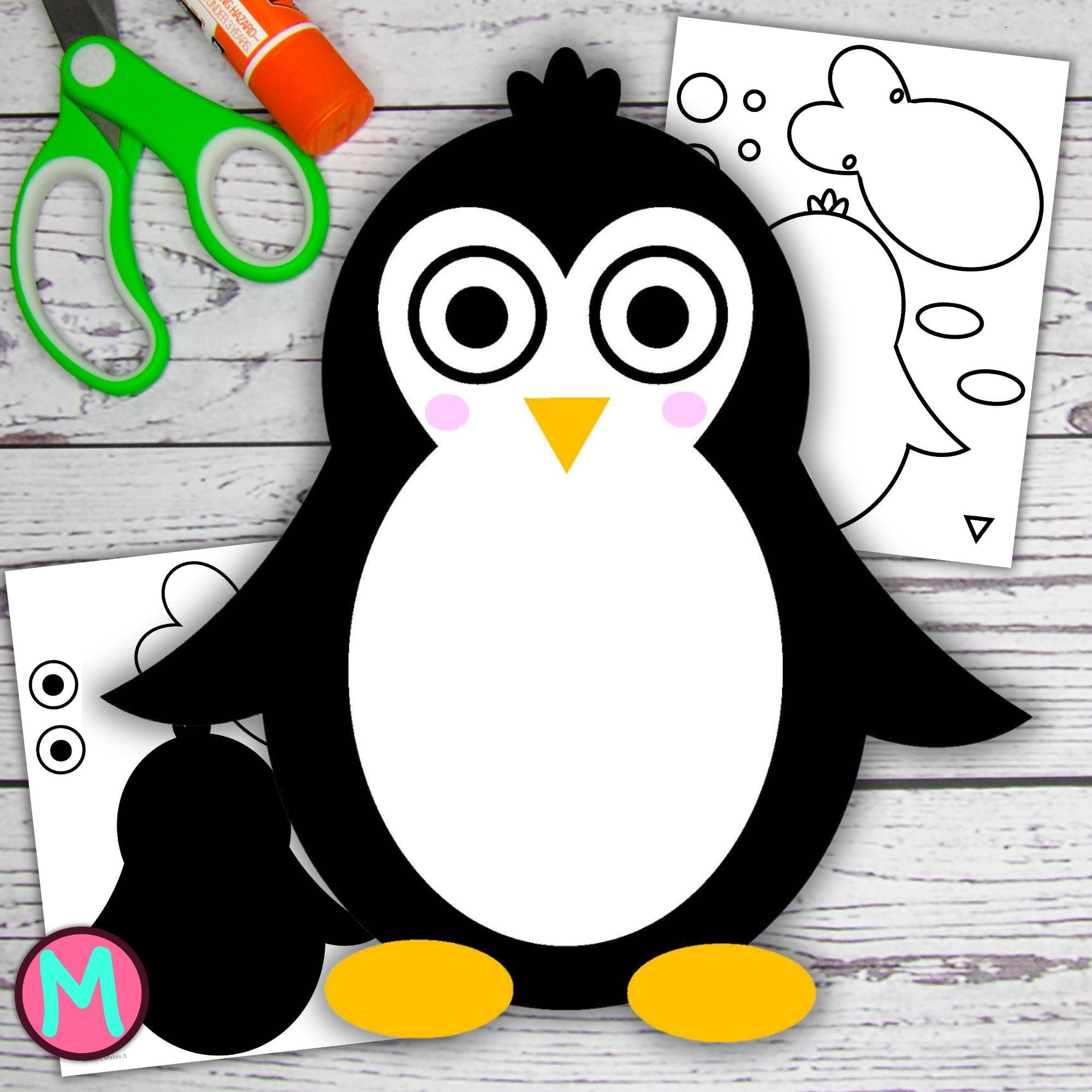 Penguin Craft Template Printable DIY Penguin Template Arts And 