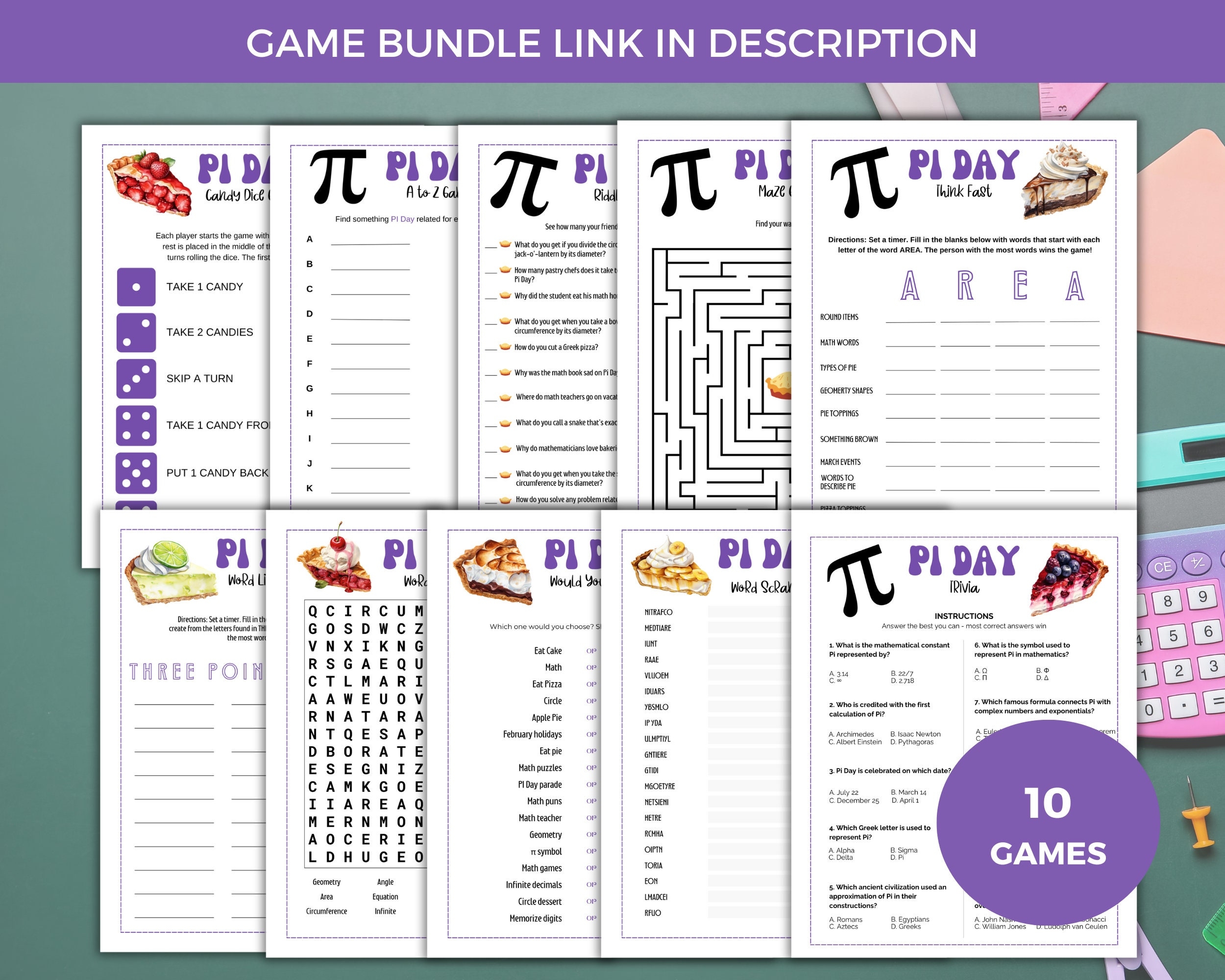 Pi Day Maze Game Printable Pi Day Maze Activity Pi Day Party Pi 