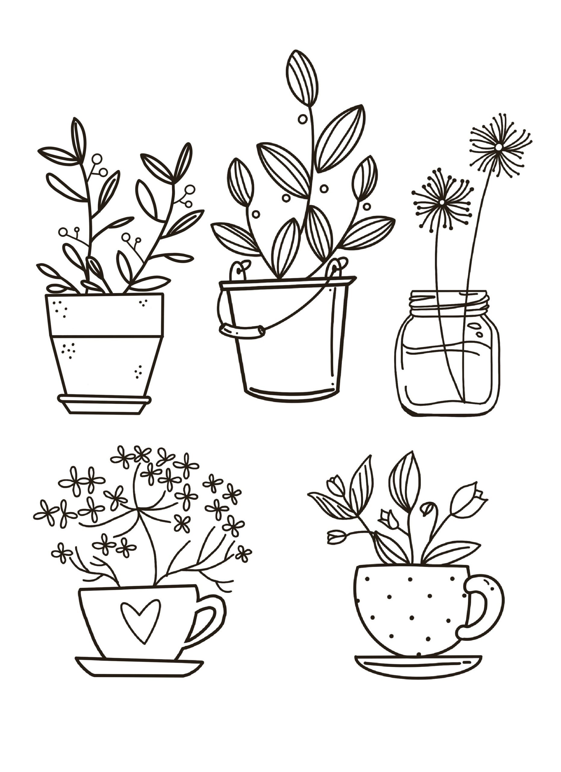 Plant Coloring Pages coloring Page Downloadable Coloring Page 