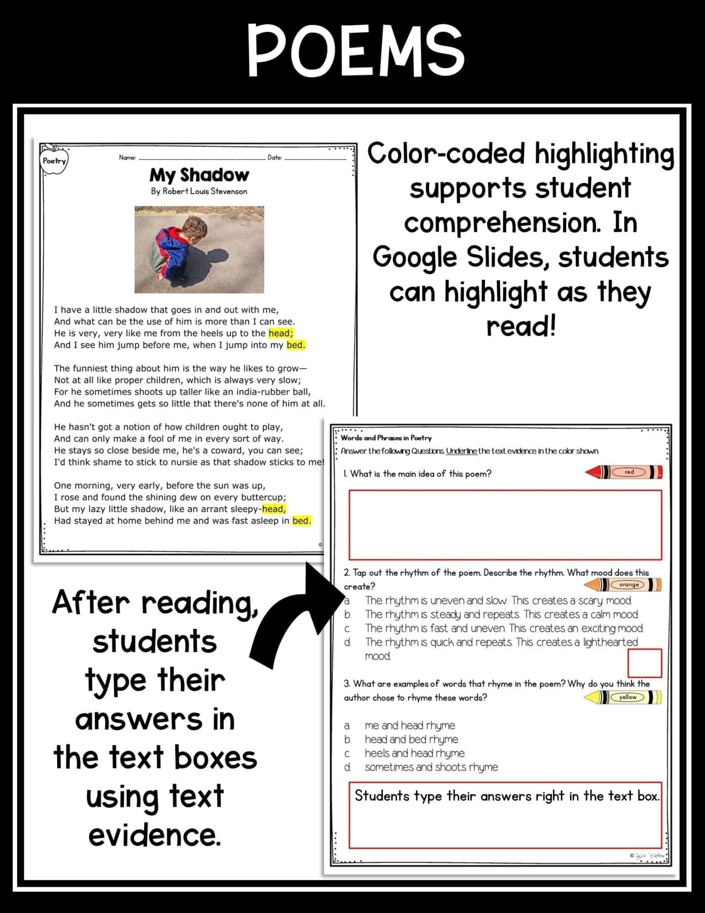 Poetry Words U0026 Phrases Poems Rhyme Alliteration Worksheets 2nd Grade RL 2 4 Poetry Words U0026 Phrases Poems Rhyme Alliteration Worksheets 2nd Grade RL 2 4