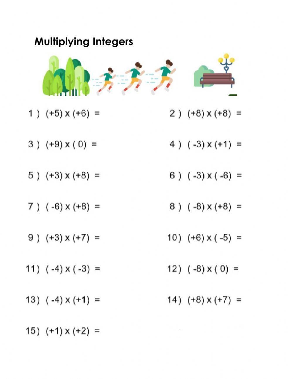 Practice Multiplying Integers Worksheet Live Worksheets Worksheets Library Practice Multiplying Integers Worksheet Live Worksheets Worksheets Library