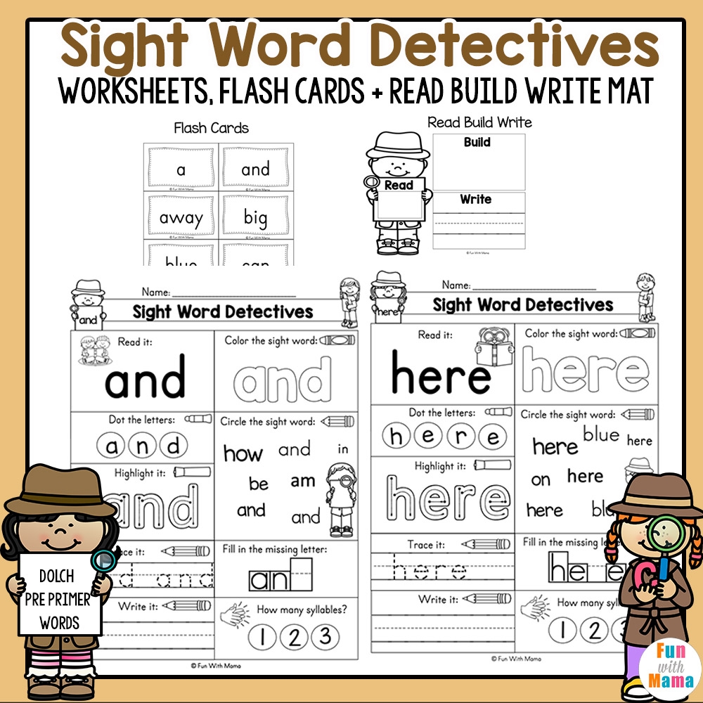 Pre K Sight Word Worksheets That Are Fun Fun With Mama