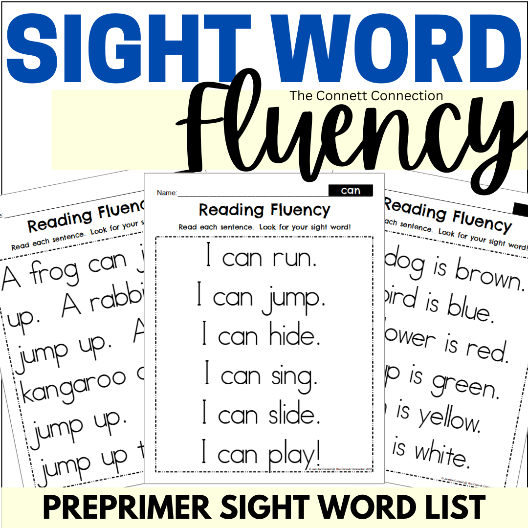 Preprimer Sight Word Fluency Passages Made By Teachers