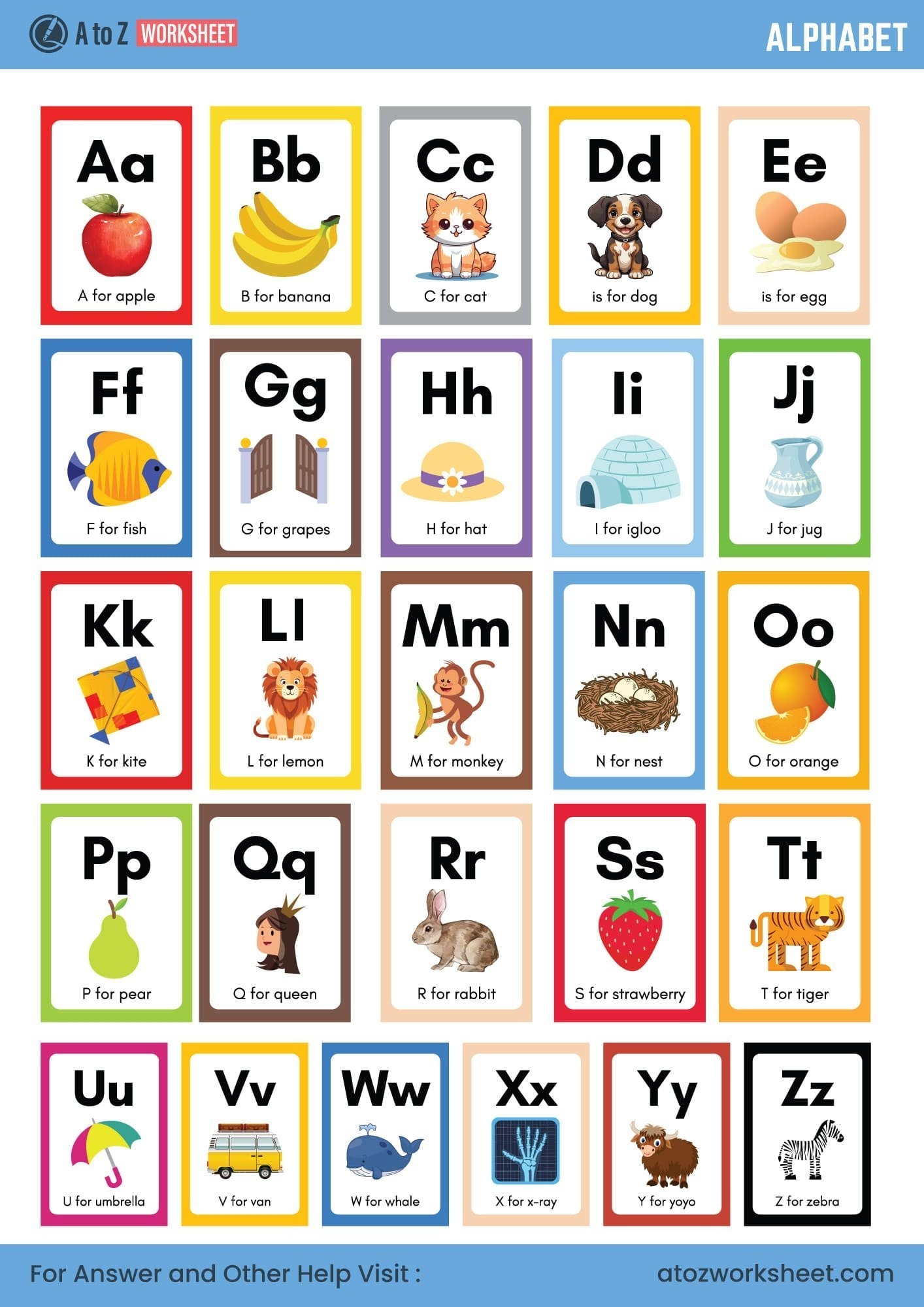 Preschool Alphabet Worksheets Free Printable A To Z Tracing U0026 Letter Activities A To Z Worksheet Preschool Alphabet Worksheets Free Printable A To Z Tracing U0026 Letter Activities A To Z Worksheet