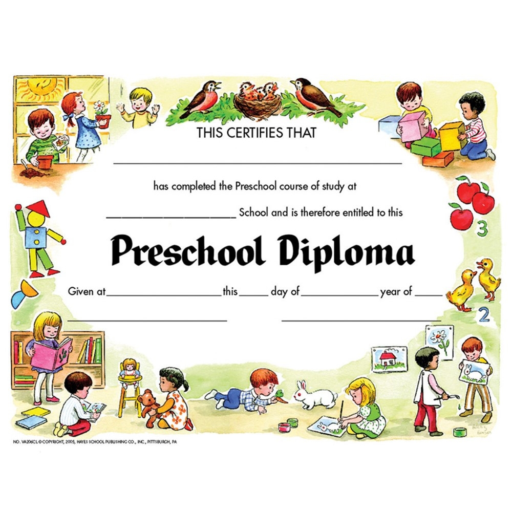 Printable Diplomas For Preschool Printable Diplomas For Preschool