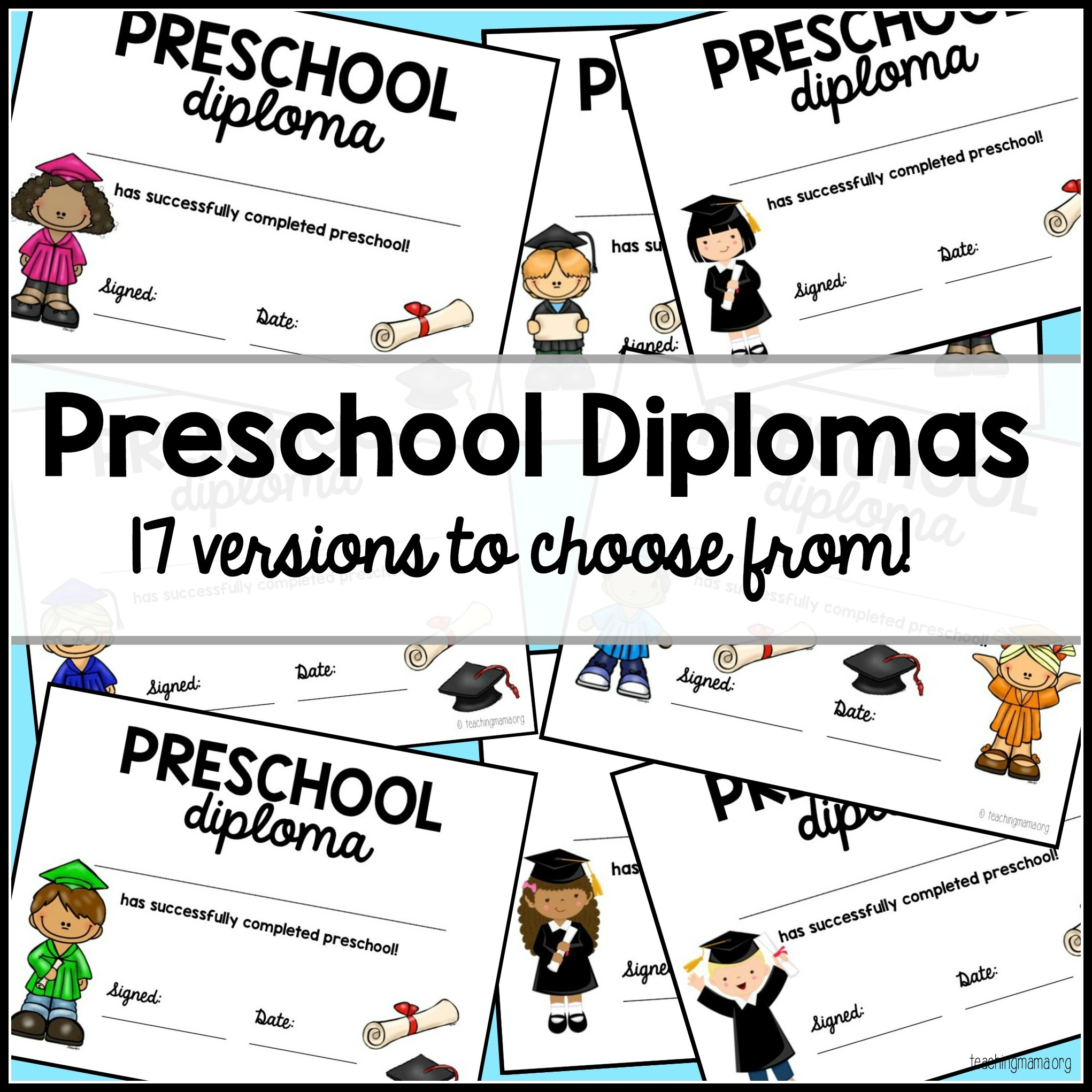Preschool Graduation Diploma Preschool Graduation Diploma