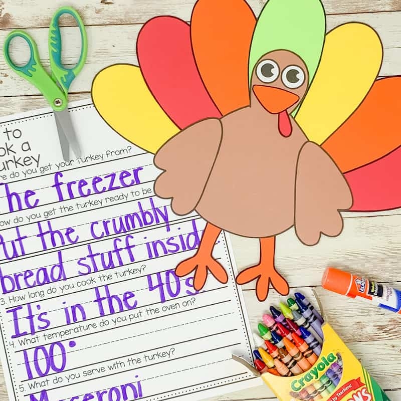 Preschool How To Cook A Turkey Writing Template The Primary Parade
