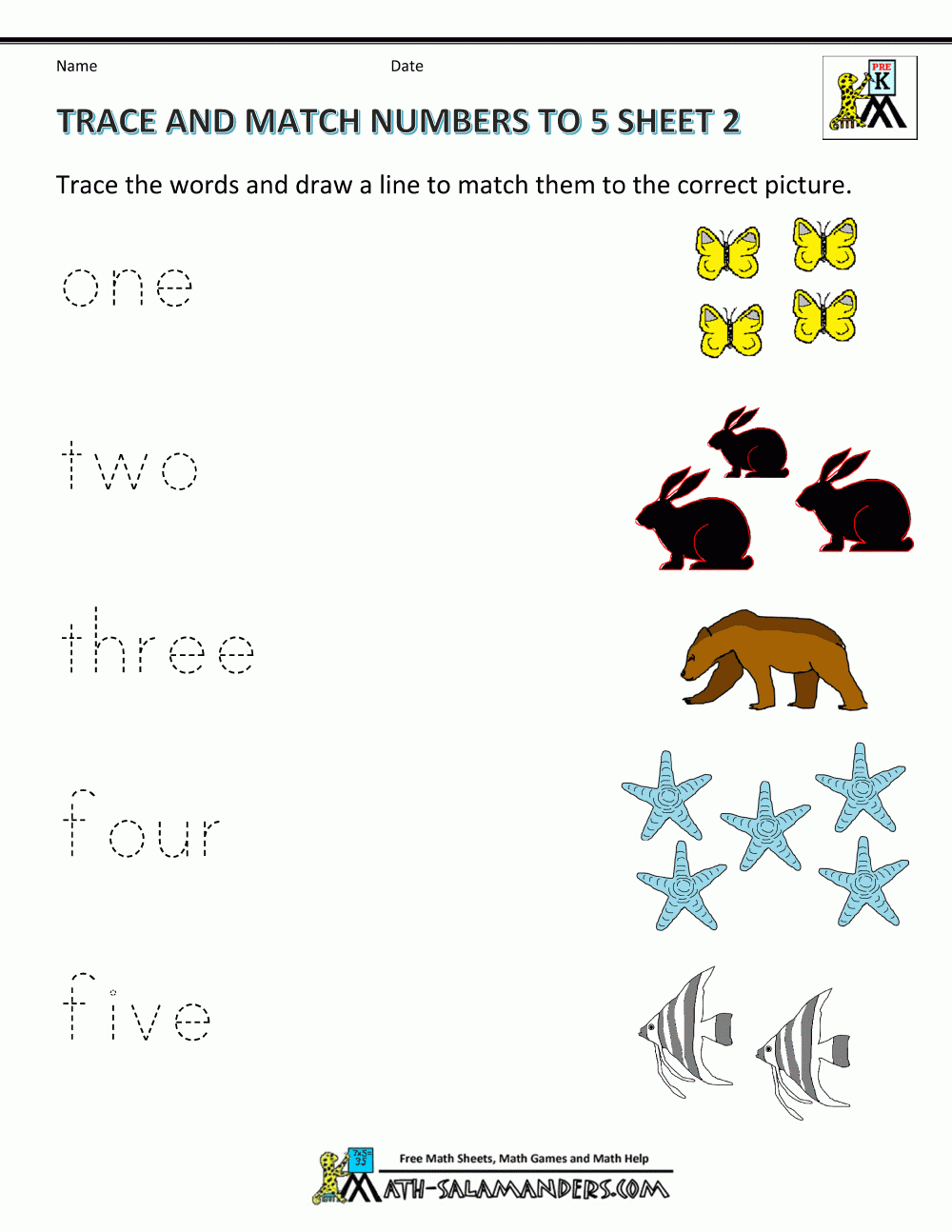 Preschool Printable Games Numbers