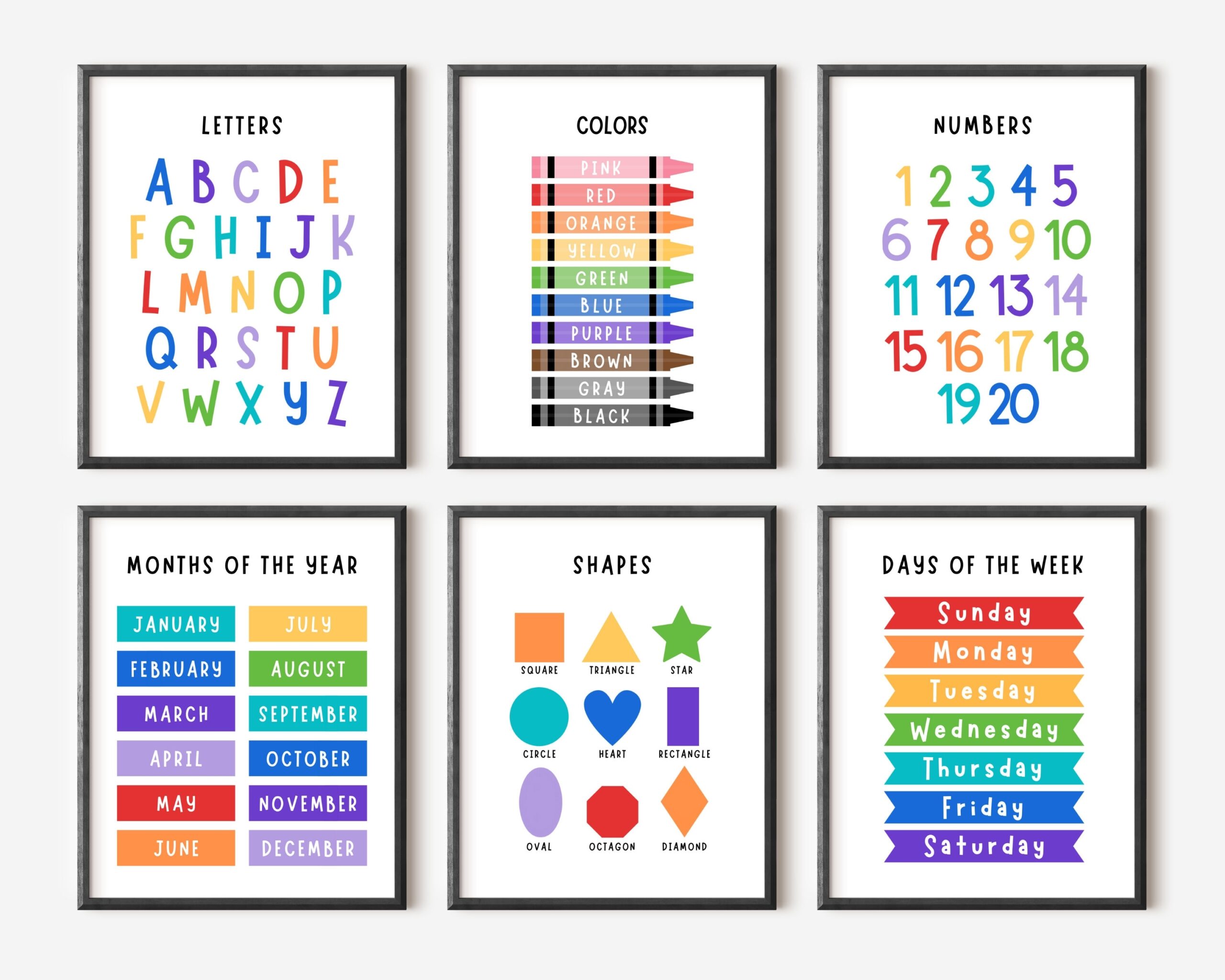 Preschool Printable Wall Art Etsy Worksheets Library