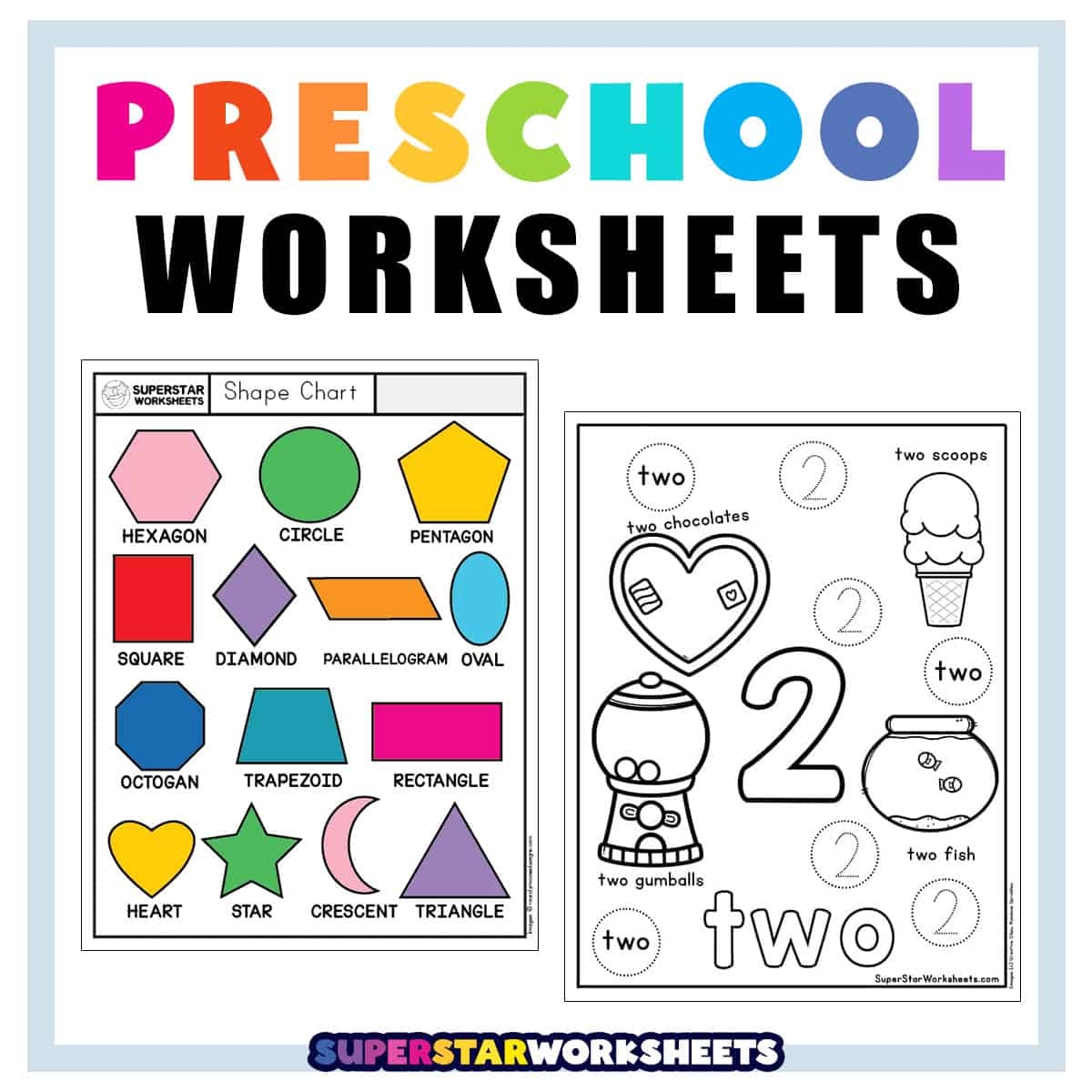 Sfree Printable Preschool Summer Work Book