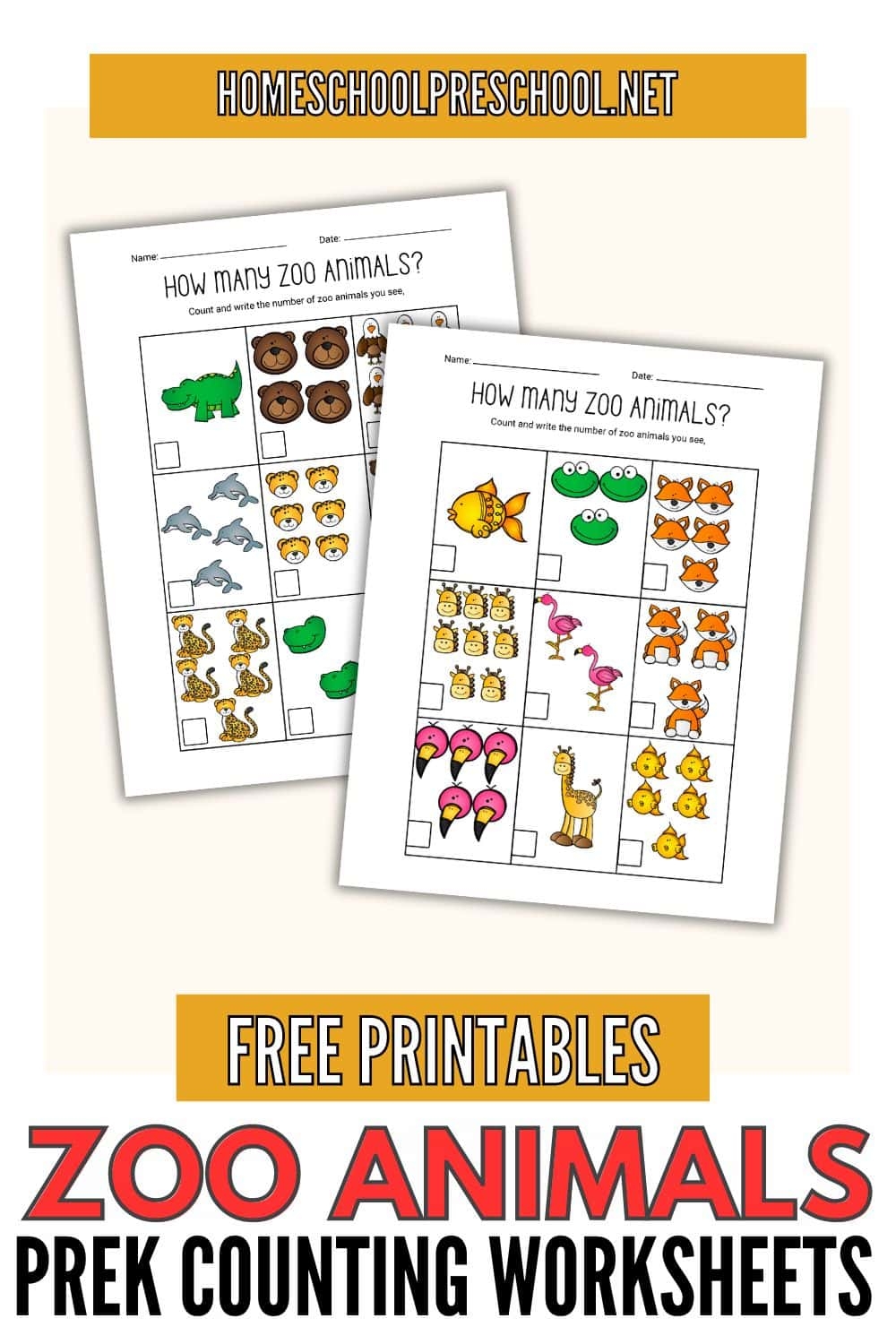 Preschool Zoo Animals Counting Worksheets Free Download Preschool Zoo Animals Counting Worksheets Free Download