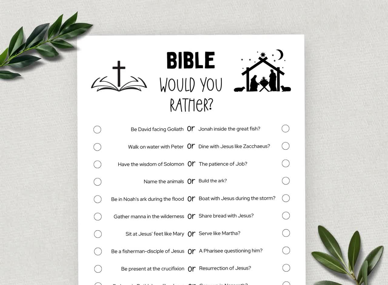Printable Bible Would You Rather This Or That Bible Games Fun Printable Bible Would You Rather This Or That Bible Games Fun