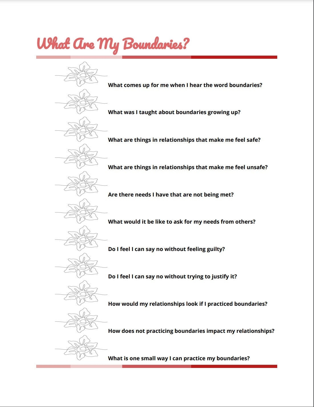 Free Printable Boundary Worksheets