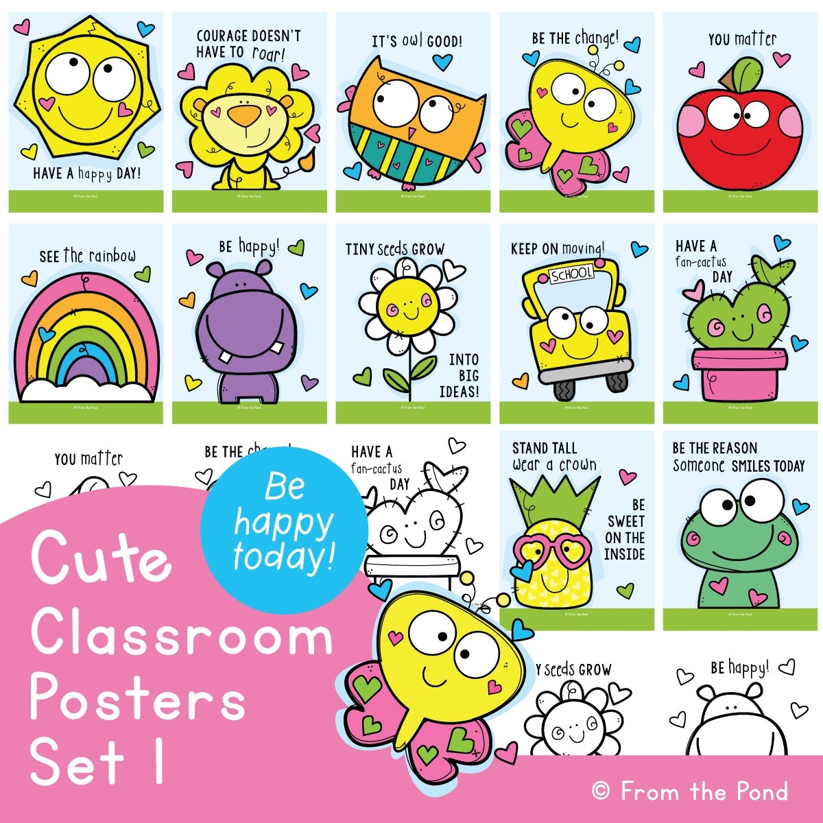 Printable Classroom Decor And Decorations For Happy Child Focused Learning From The Pond