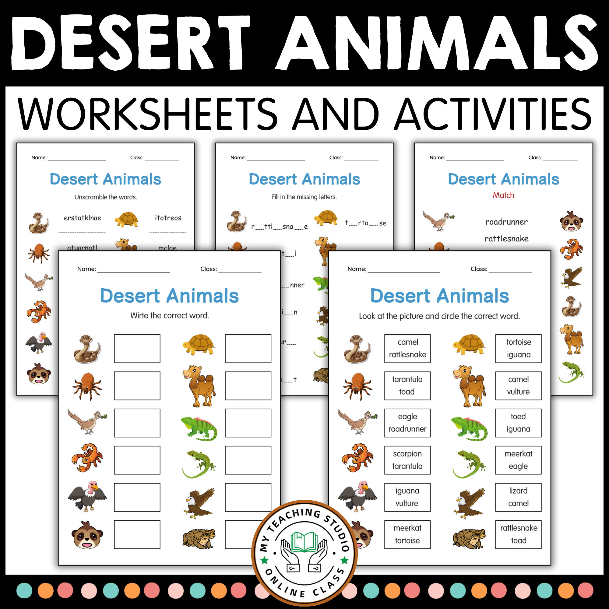 Printable Desert Animals Worksheets Activity For 1st 2nd Grade Made By Teachers Printable Desert Animals Worksheets Activity For 1st 2nd Grade Made By Teachers