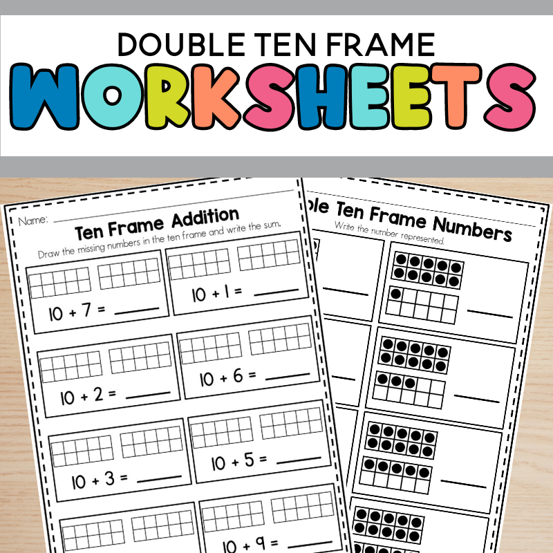 Printable Double Ten Frame Worksheet For Math Sarah Chesworth Printable Double Ten Frame Worksheet For Math Sarah Chesworth