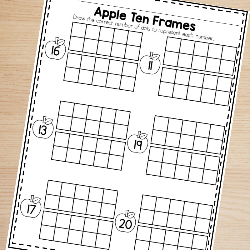 Ten Frame Math Worksheets For Kindergarten Ten Frame Math Worksheets For Kindergarten