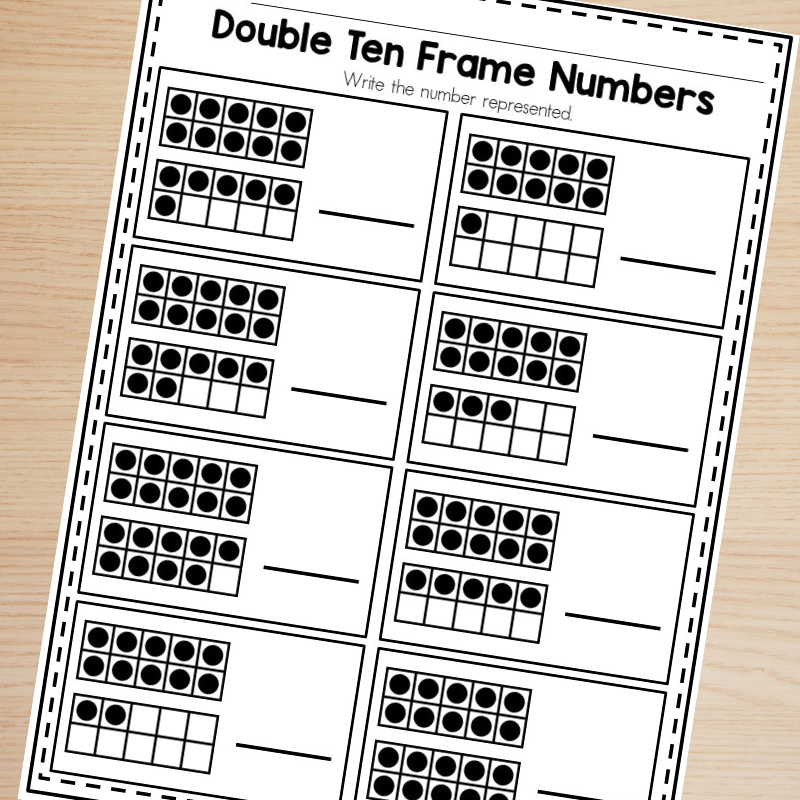 Printable Double Ten Frame Worksheet For Math Sarah Chesworth Printable Double Ten Frame Worksheet For Math Sarah Chesworth