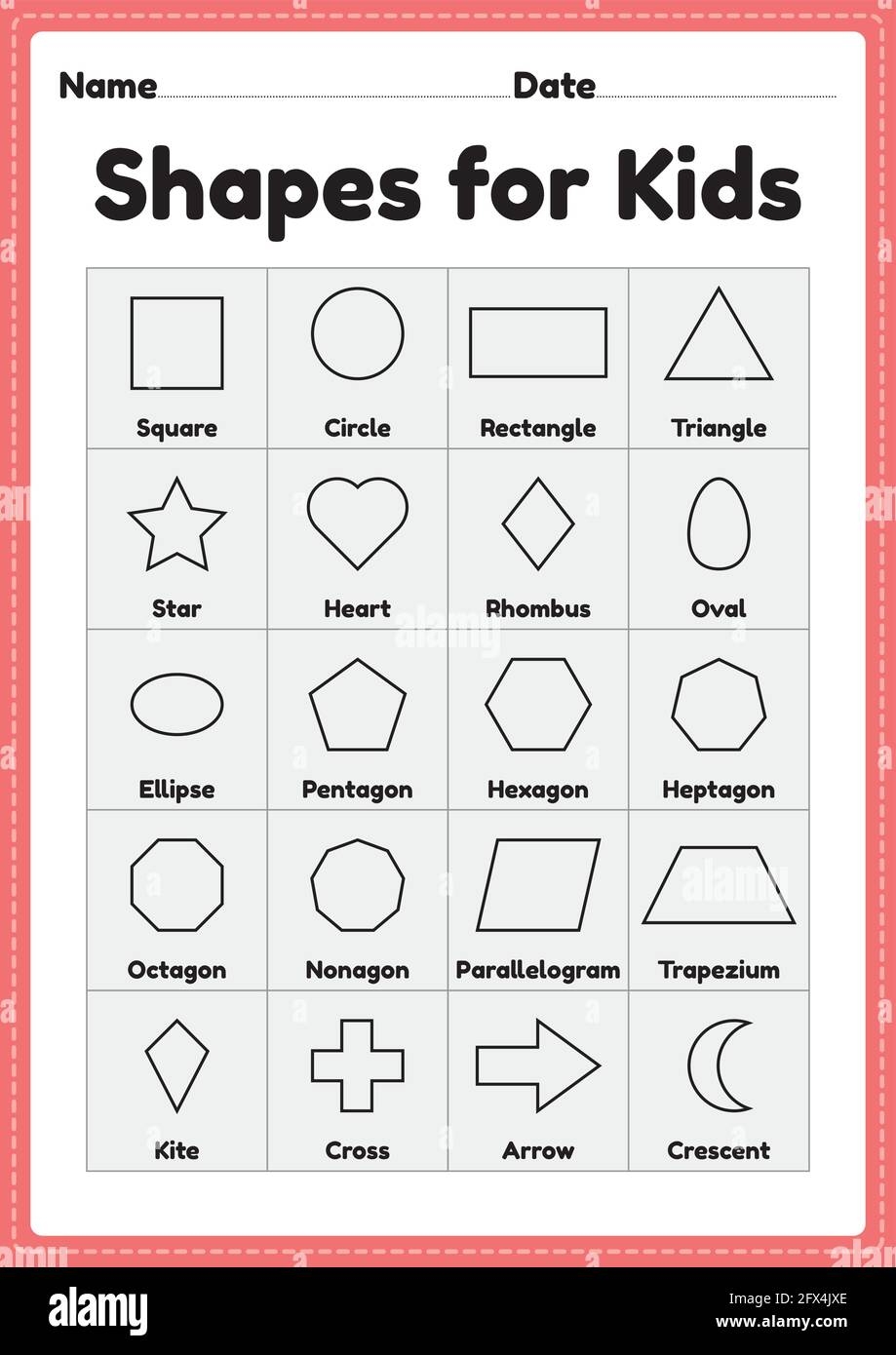Printable Shapes For Preschool And Kindergarten Kids To Learn Basic Symbols For Educational Activities Stock Vector Image U0026 Art Alamy Printable Shapes For Preschool And Kindergarten Kids To Learn Basic Symbols For Educational Activities Stock Vector Image U0026 Art Alamy