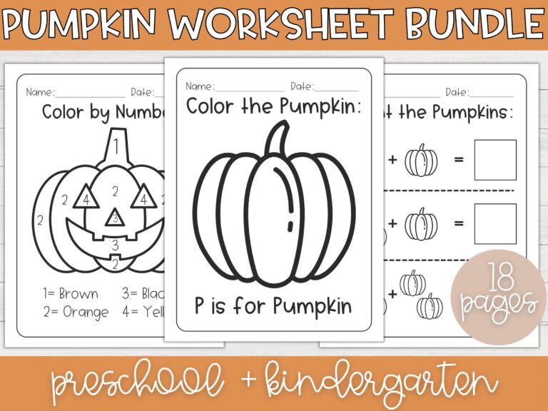 Pumpkin Worksheets Fall Worksheets Homeschool Preschool