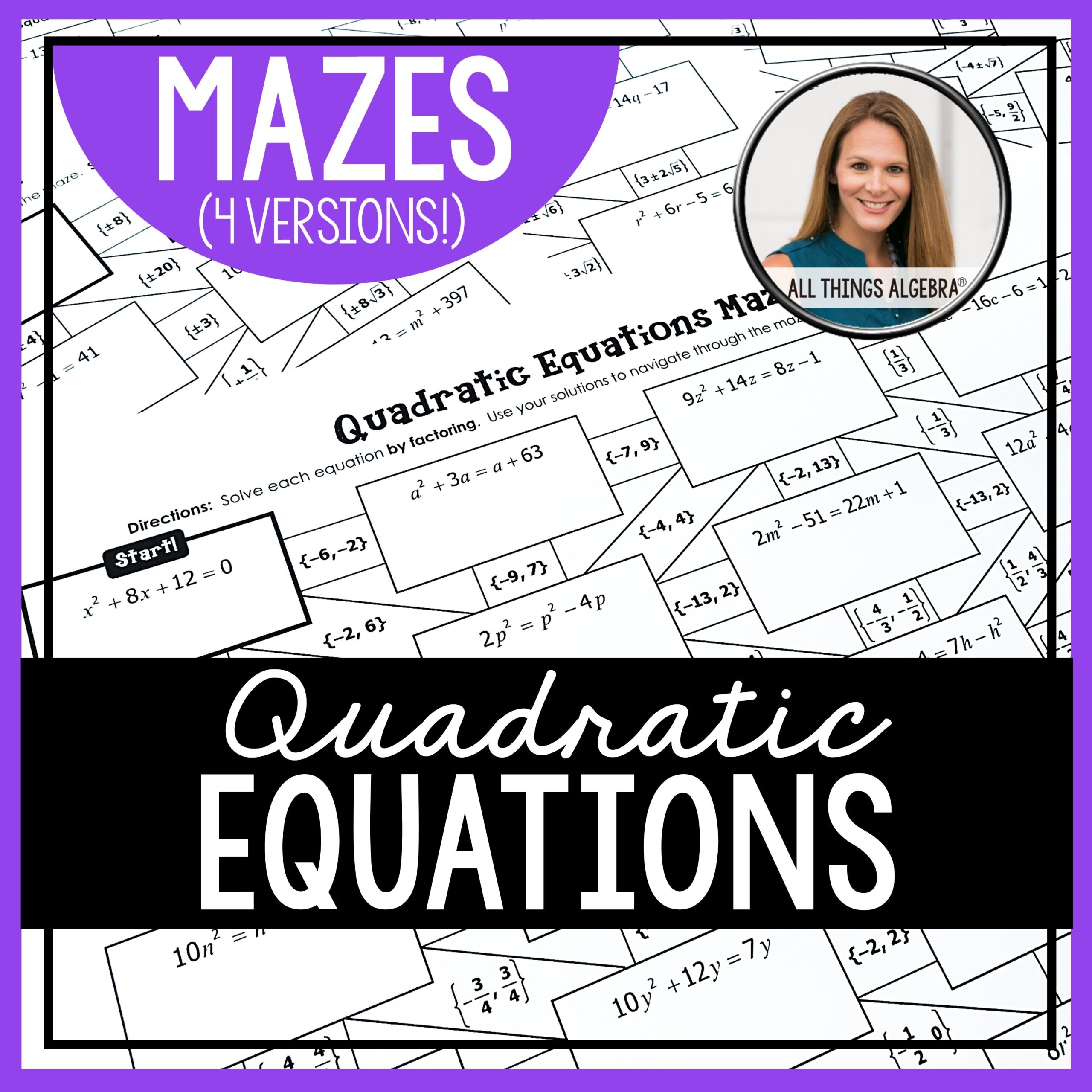 Quadratic Equation Mazes Rational U0026 Irrational Solutions Only Quadratic Equation Mazes Rational U0026 Irrational Solutions Only