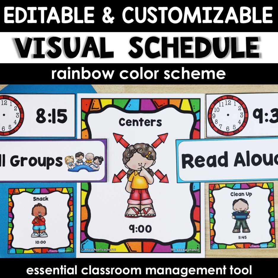 Printable Visual Schedule Cards For Preschoolers