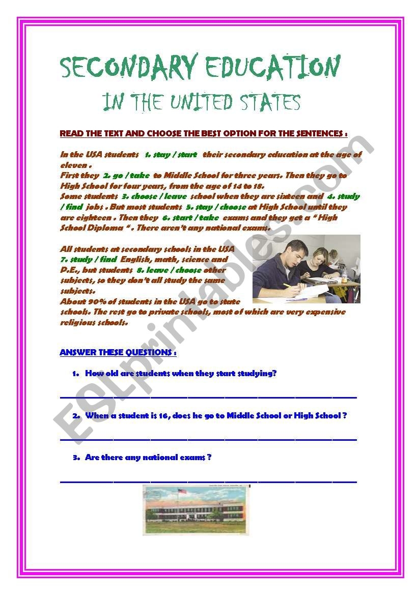 Reading Comprehension Exercises ESL Worksheet By Aliciapc