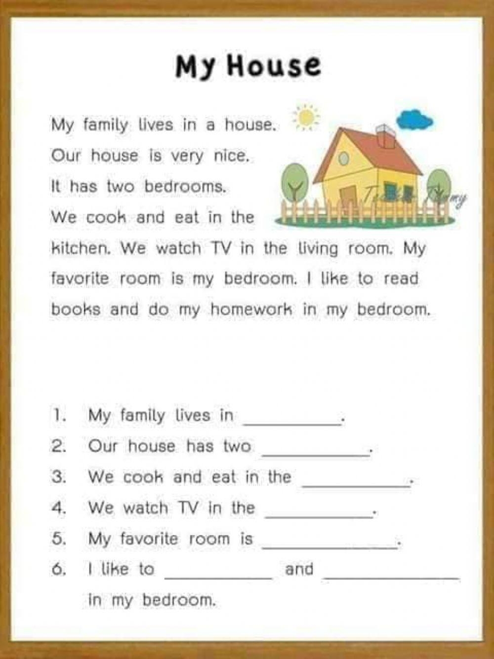 Primary Reading Comprehension Worksheets