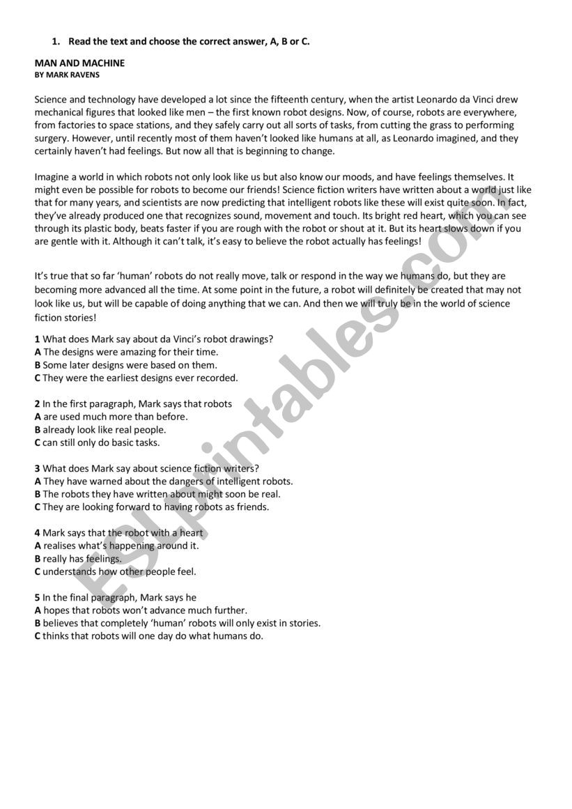 Reading Comprehension Level B1 ESL Worksheet By Rodrigoleao2005 Reading Comprehension Level B1 ESL Worksheet By Rodrigoleao2005