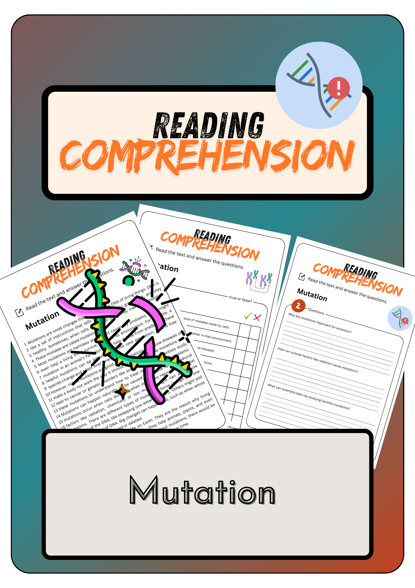 Reading Comprehension Mutation Solutions Made By Teachers