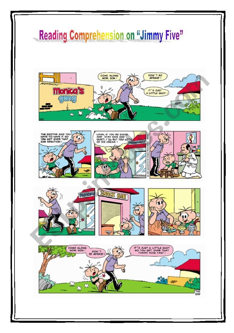 Reading Comprehension On Comic Strip ESL Worksheet By Kinho