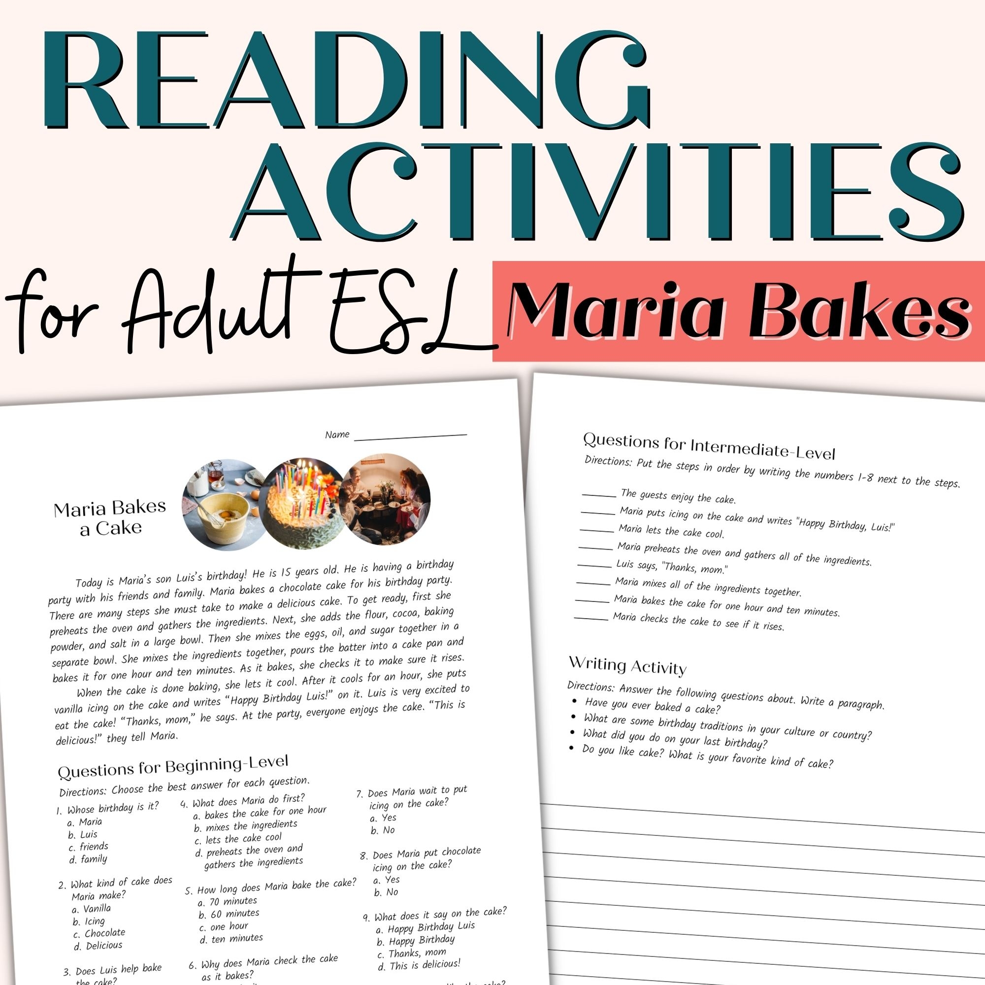 Reading Comprehension Passage For Beginner And Intermediate Adult ESL Meet Maria Classful Reading Comprehension Passage For Beginner And Intermediate Adult ESL Meet Maria Classful