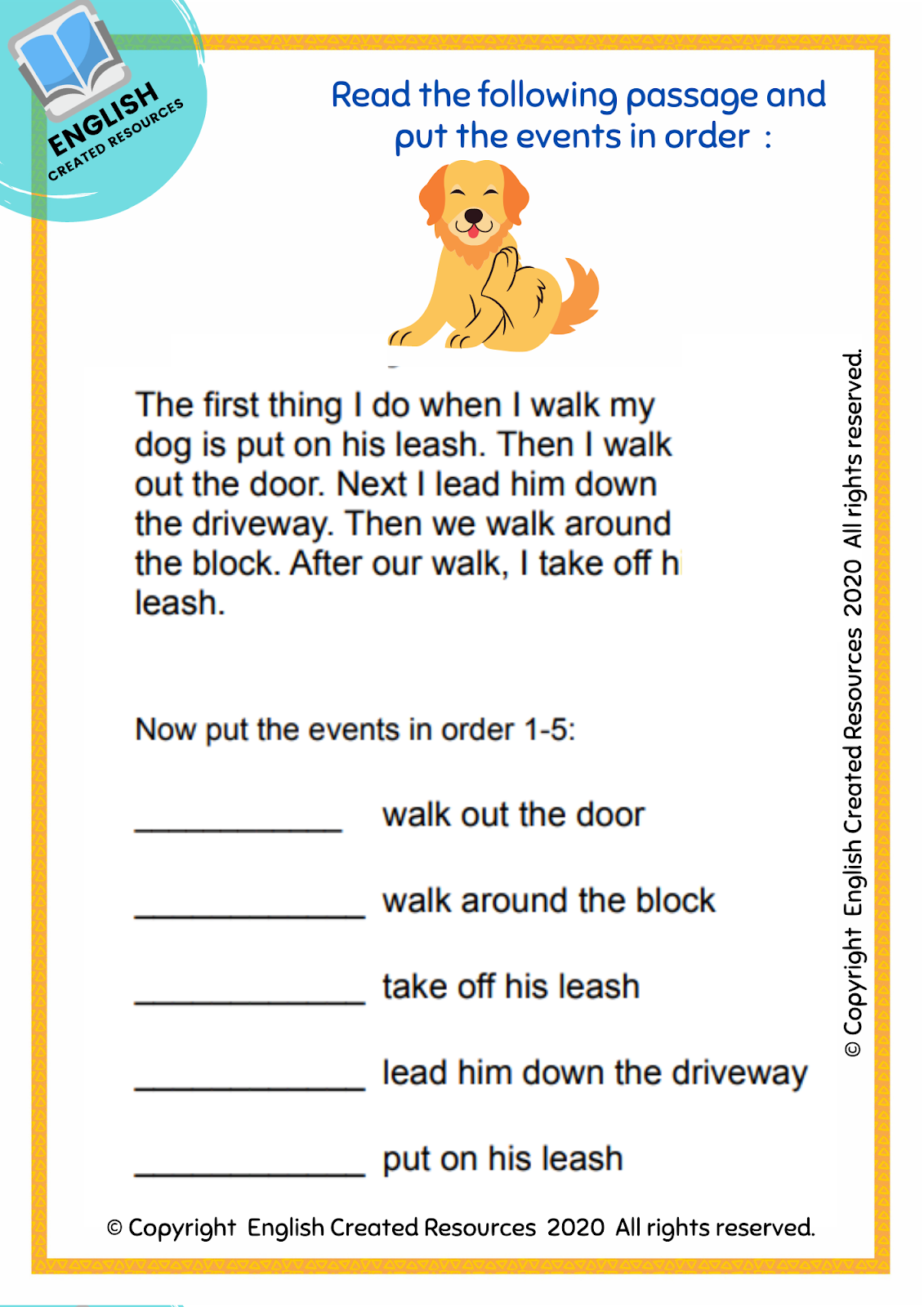 Reading Comprehension Worksheets Grade 1 English Created Resources Reading Comprehension Worksheets Grade 1 English Created Resources