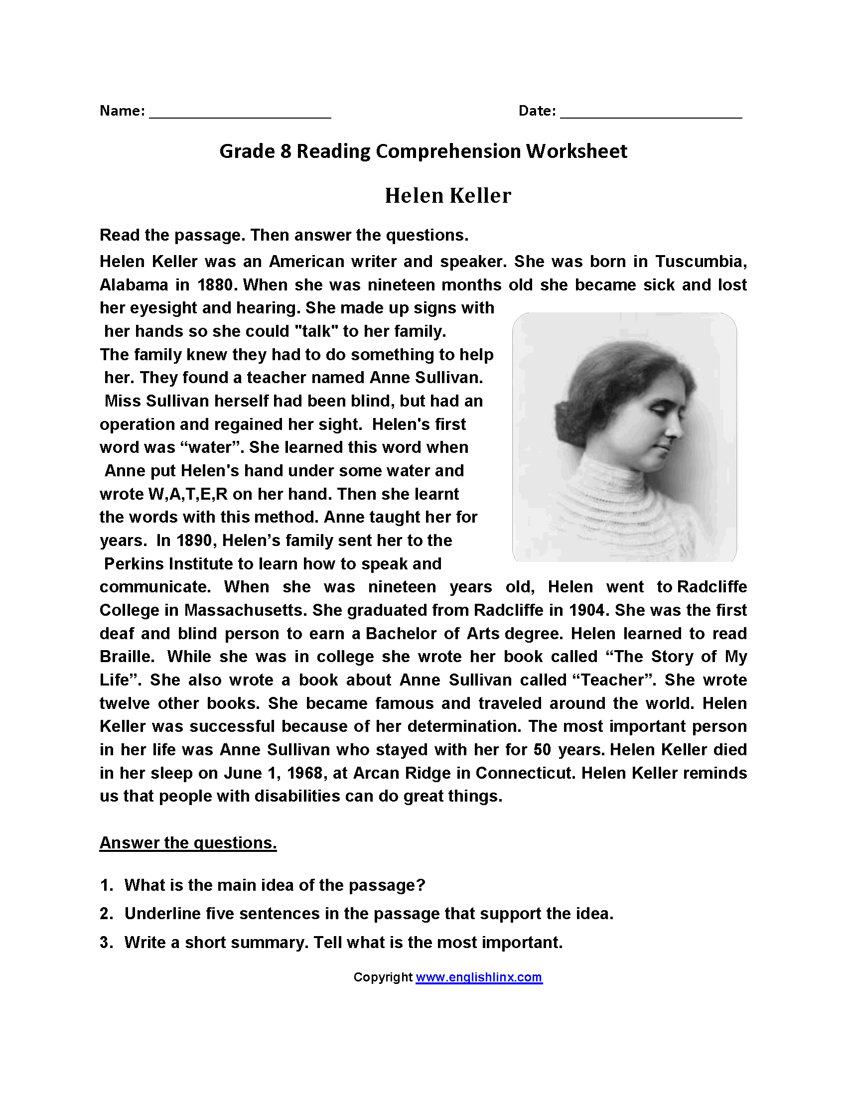 Reading Worksheets Eighth Grade Reading Worksheets Worksheets Reading Worksheets Eighth Grade Reading Worksheets Worksheets