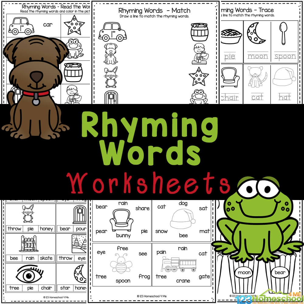Free Printable Rhyming Word Worksheets