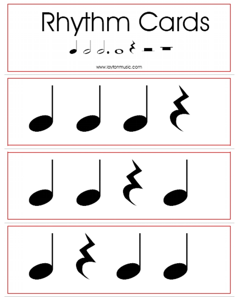 Rhythm Flashcards Layton Music Games And Resources