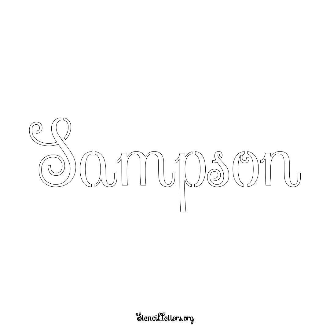 Sampson Free Printable Family Name Stencils With 6 Unique Typography And Lettering Bridges Stencil Letters Org