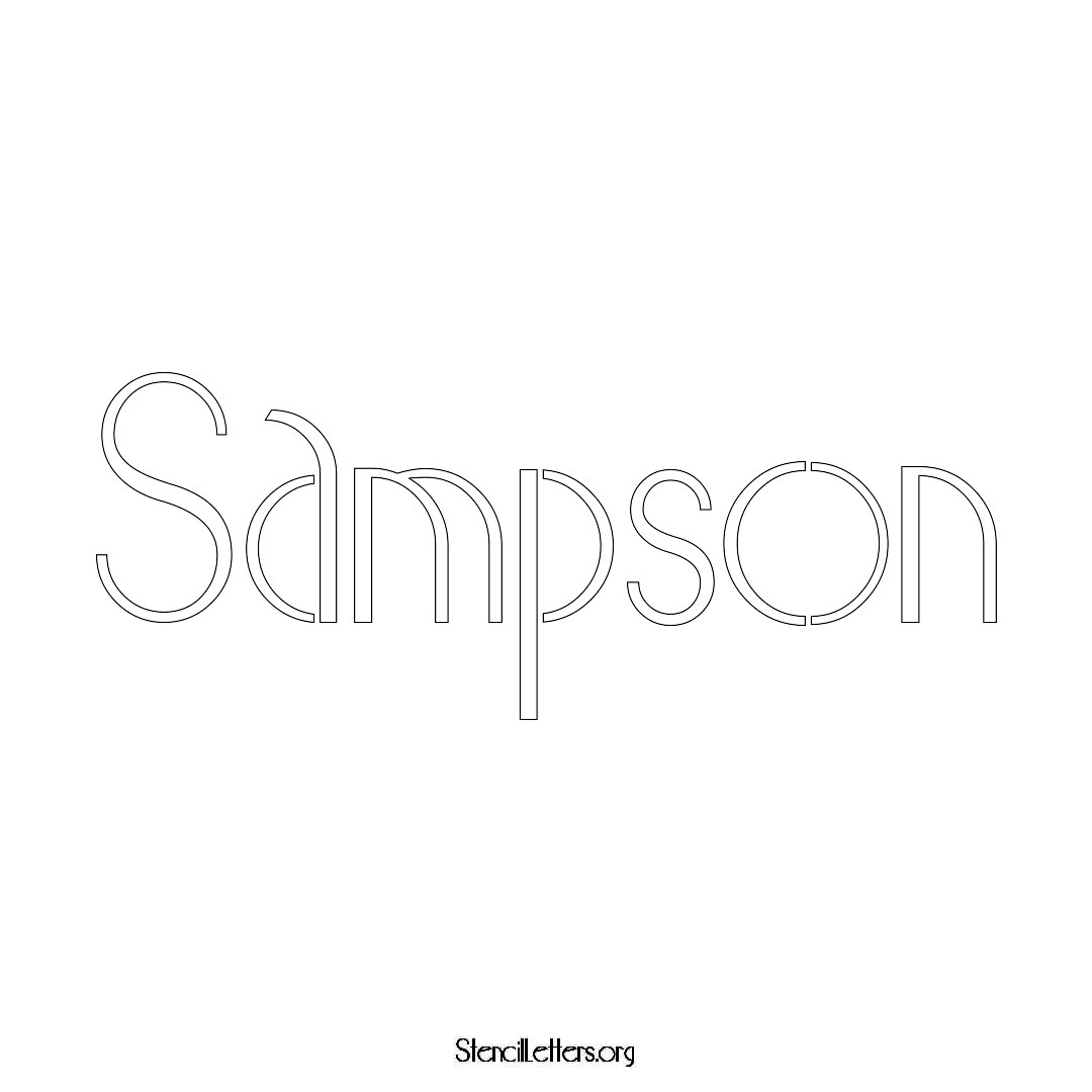 Sampson Free Printable Family Name Stencils With 6 Unique Typography And Lettering Bridges Stencil Letters Org