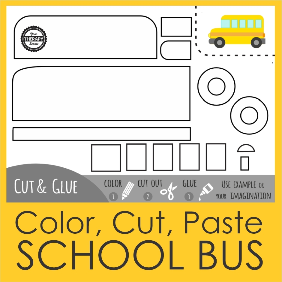School Bus Printables For Preschoolers