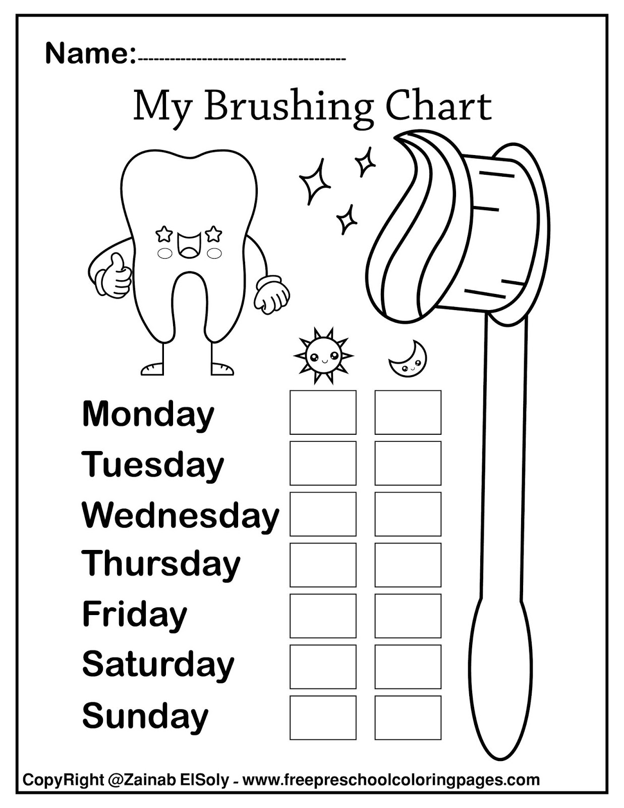 Dental Health Preschool Printables